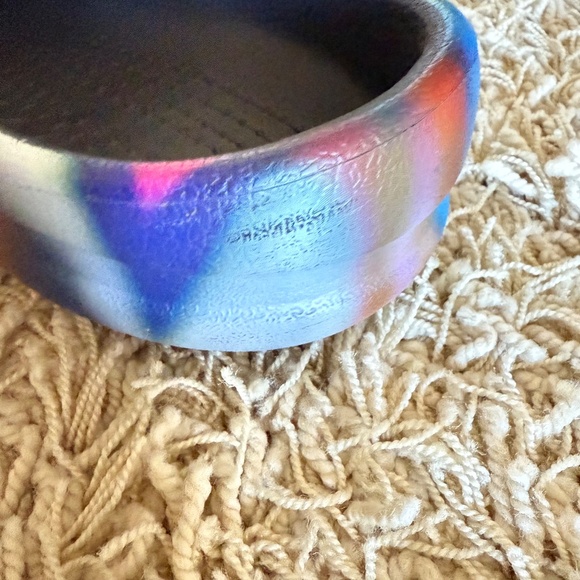 Crocs Bistro Graphic Clog Neon Tie Dye Work Casual Mens Size 13 - Picture 9 of 10